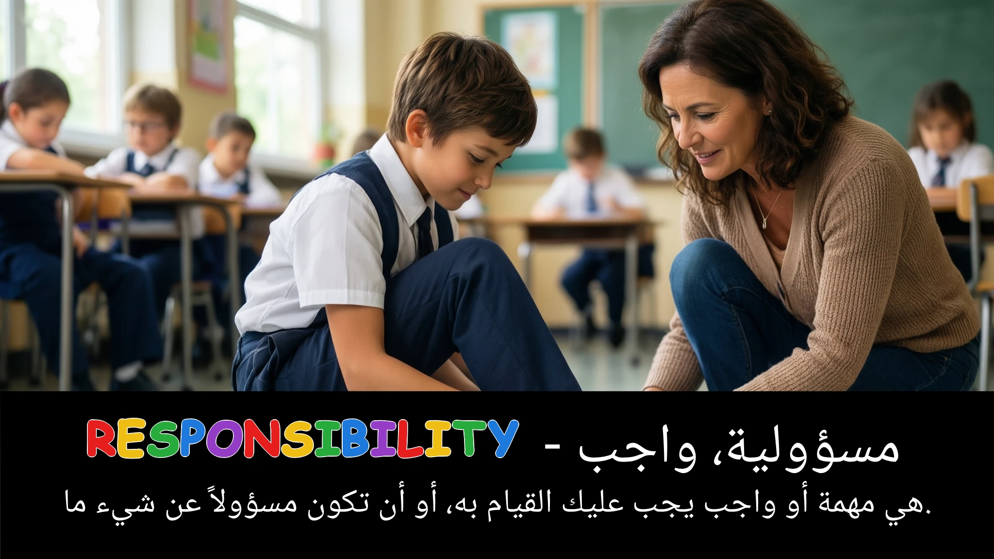 Arabic Illustration for responsibility